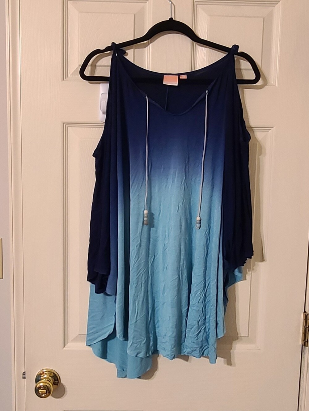 Boathouse Beachwear Women’s Ombre Cold-Shoulder Tunic Top - Blue